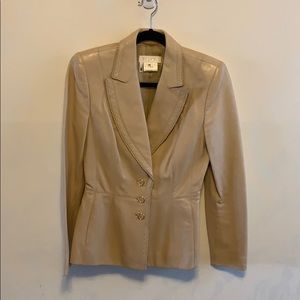 Escada Fitted Leather Blazer